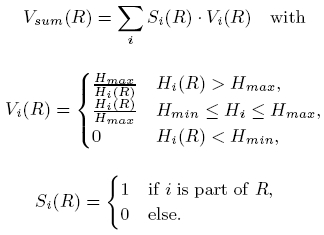 Equation to calculate the ROI
